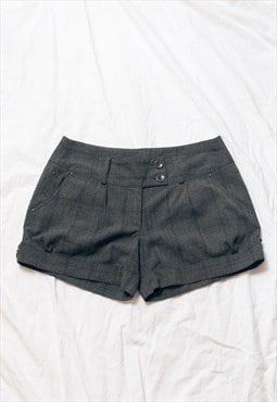 Vintage Y2K Whimsi Twee Micro Shorts in Grey