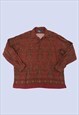 Brown Red 'Marrowe' Paisley Print Rayon Sleeved Casual Shirt