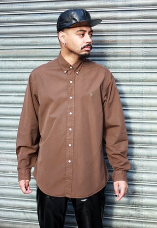 VINTAGE RALPH LAUREN BROWN SHIRT
