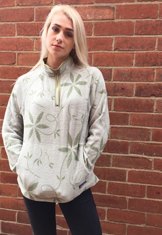 VINTAGE PATAGONIA SYNCHILLA FLORAL FLEECE JUMPER