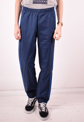 ADIDAS MENS VINTAGE TRACKSUIT TROUSERS W34 L32 BLUE 90S