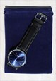 COMPACT SUPER SLIM SILVER LEATHER WATCH