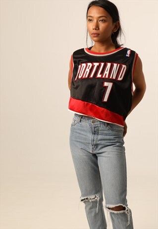 VINTAGE ADIDAS PORTLAND NBA CROPPED VEST