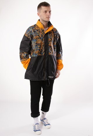 VINTAGE ADIDAS SHELL RAINPROOF JACKET LOGO OVERSIZED 12976