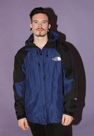 THE NORTH FACE BLACK AND BLUE COAT