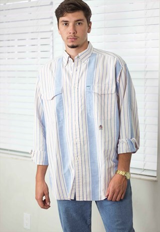 VINTAGE TOMMY HILFIGER SHIRT LOGO 90S L 12