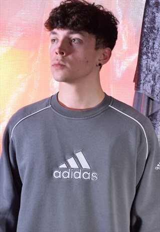 VINTAGE ADIDAS GREY SWEATSHIRT