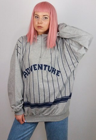 VINTAGE 80'S UNISEX ADVENTURE OVERSIZED SWEATSHIRT / JUMPER