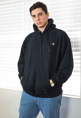 VINTAGE CHAMPION HOODIE SWEATSHIRT LOGO 90S XL 26.7