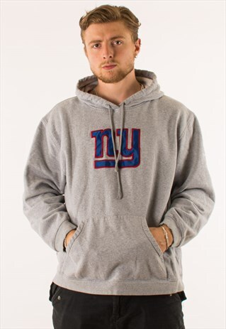 Vintage New York Giants NFL Grey Hoodie Pullover | Fat Buddha Vintage ...