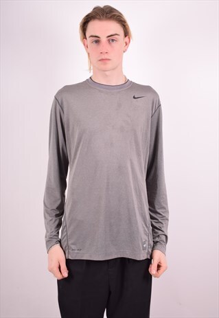 NIKE MENS VINTAGE TOP LONG SLEEVE MEDIUM GREY 90S