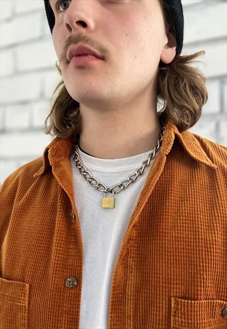THICK PADLOCK NECKLACE CHAIN