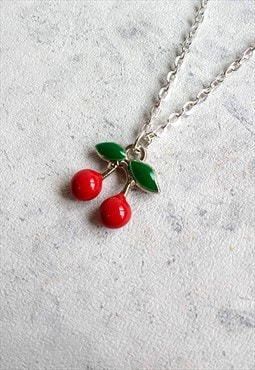 Enamel Cherry Pop Necklace