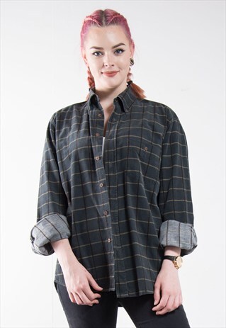 VINTAGE PATTERNED CORD BOYFRIEND SHIRT
