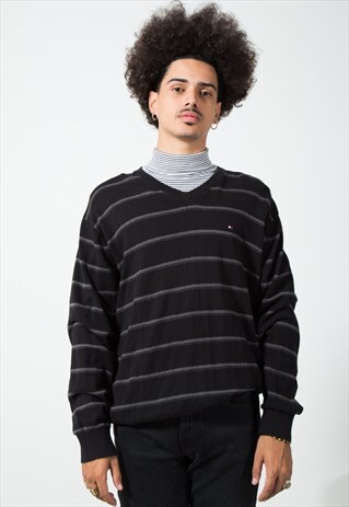 ON SALE VINTAGE 80S TOMMY HILFIGER KNITWEAR JUMPER / S0429