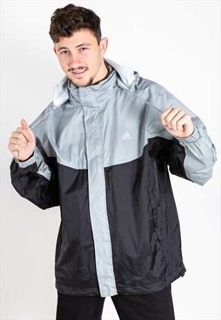 VINTAGE 80S ADIDAS RAINCOAT JACKET / S0863