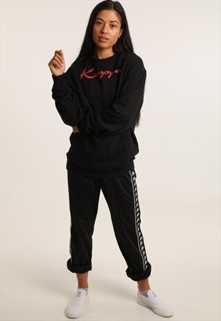 VINTAGE KAPPA EMBROIDERED SPELLOUT SWEATSHIRT