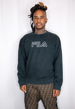 FILA BLACK VINTAGE SWEATSHIRT