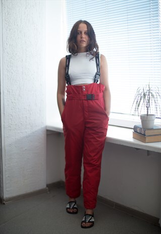 VINTAGE 90'S RED SNOW SPORT TROUSERS