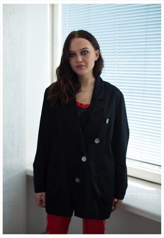 VINTAGE 80'S BLACK BLAZER