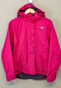Vintage The North Face Coat Pink Hooded Zip Up With Logo