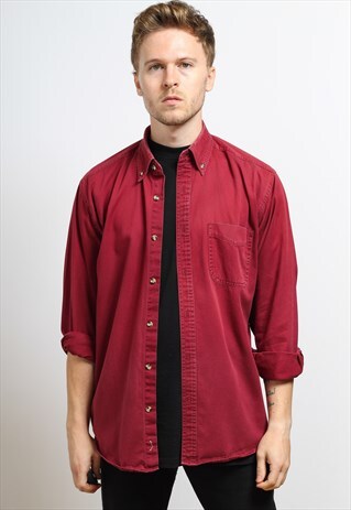 VINTAGE COTTON SHIRT RED