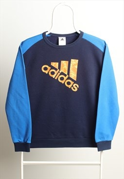 Vintage Adidas Crewneck Logo Sweatshirt Navy Blue