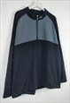 VINTAGE ADIDAS SWEATSHIRT FULL ZIP IN BLACK XXL