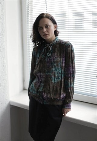 VINTAGE 80'S MULTI COLOUR BUTTON UP SHIRT