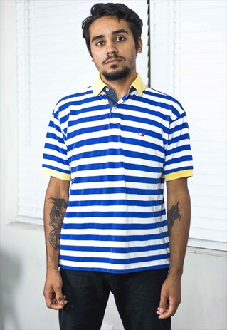 VINTAGE TOMMY HILFIGER SHIRT LOGO 90S S 8.9