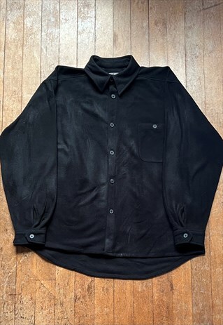 VINTAGE BLACK BUTTON UP FLEECE