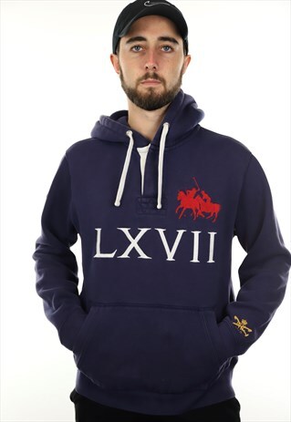 VINTAGE RALPH LAUREN BUTTON NECK HOODIE SWEATSHIRT