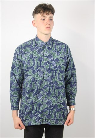 VINTAGE FLANNEL PATTERNED THICK SHIRT