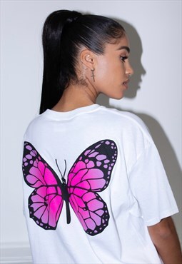 HNR LDN Butterfly T-Shirt in White