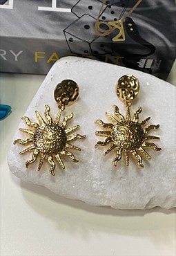 Retro Sunshine Drop Earrings