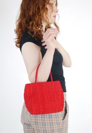 VINTAGE 90S Y2K RED BAG