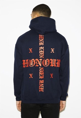 HONOUR CROSS NAVY HOODY