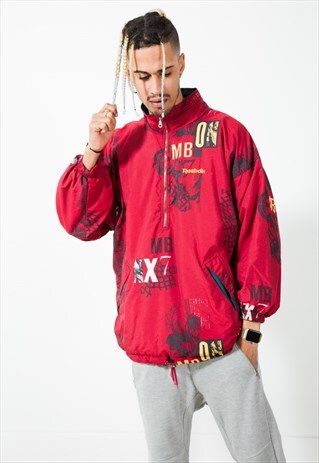 VINTAGE 90S 1/4 ZIP REEBOK JACKET / S3298