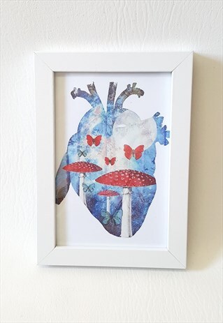 A6 FAIRY WOODLAND ANATOMICAL HEART ART PRINT