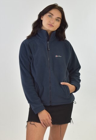 VINTAGE 90S BLUE BERGHAUS ZIP UP FLEECE JACKET
