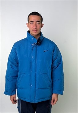 Light Blue 90s NIKE Puffer Jacket Coat