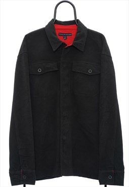 Vintage Tommy Hilfiger Black Shirt Fleece Mens