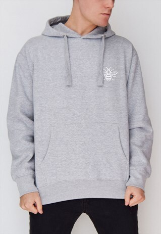 GREY BEE (WHITE) HOODIE