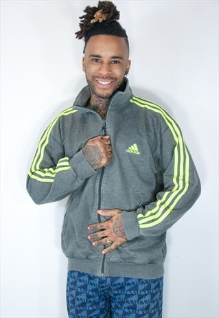 ADIDAS EMBROIDED ZIP SWEATSHIRT