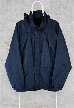 Helly Hansen Blue Waterproof Jacket Nylon Men's Small