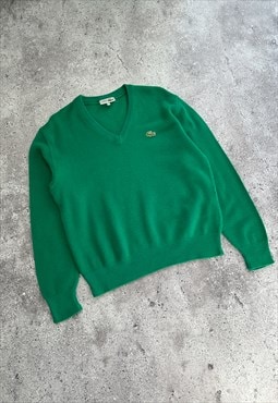 Vintage Lacoste Chemise V Neck Sweater Jumper