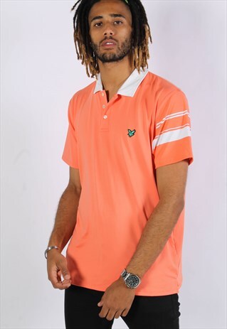 VINTAGE LYLE AND SCOTT POLO SHIRT ORANGE