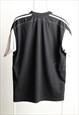 VINTAGE ADIDAS CREWNECK LOGO T-SHIRT BLACK