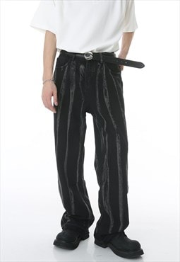 Men's Tie Dye Vertical Stripe Jeans S VOL.4