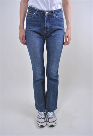 VINTAGE BLUE FLARED WRANGLE JEANS